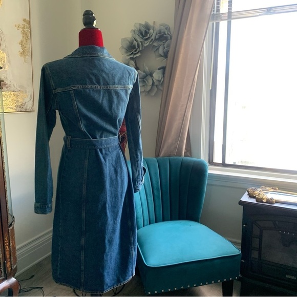 ZARA DENIM DRESS - Picture 4 of 8